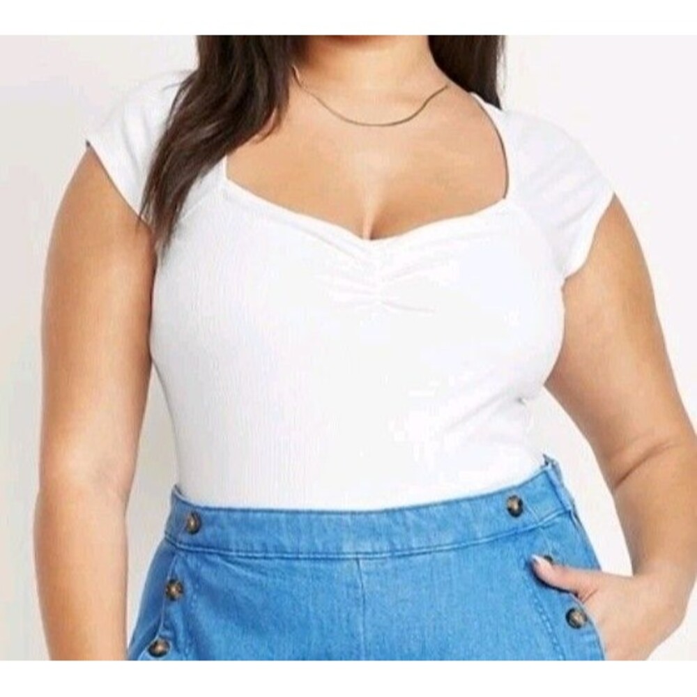 NWT Women's Old Navy Double Layer Cinched Bodysuit Size L